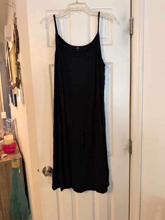 ellos Dresses & Skirts - Ellos Black Midi Slip Dress with Spaghetti Straps